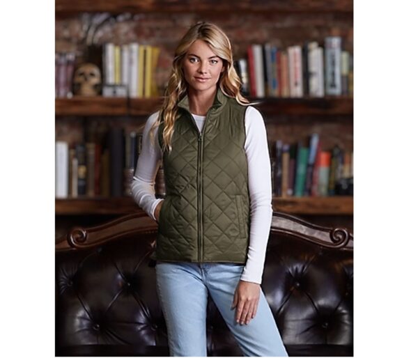 Western River Women's Diamond Quilted Camp Vest - Image 5